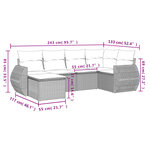 vidaXL Salon de jardin avec coussins 6 Pièces beige résine tressée