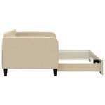 vidaXL Lit de jour avec gigogne sans matelas crème 90x200 cm