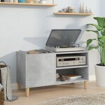 vidaXL Armoire à disques gris béton 84 5x38x48 cm bois d'ingénierie