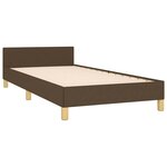 vidaXL Cadre de lit sans matelas marron foncé 100x200 cm tissu