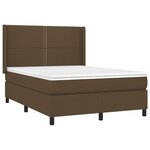 vidaXL Sommier à lattes de lit matelas LED Marron foncé 140x200 cm