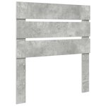 vidaXL Tête de lit Gris béton 75 cm Bois d'ingénierie
