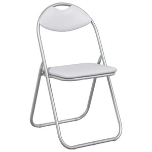 vidaXL Chaise pliante 8 Pièces Blanc et Gris 48 x 43 5 x 81 cm