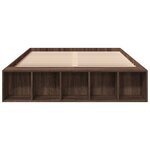 vidaXL Cadre de lit chêne marron 120x190 cm bois d'ingénierie