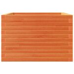 vidaXL Jardinière cire marron 70x70x46 cm bois de pin massif