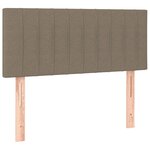 vidaXL Sommier à lattes de lit avec matelas Taupe 100x200 cm Tissu