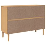vidaXL Buffet SENJA aspect rotin marron 112x40x80cm bois massif de pin