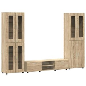 vidaXL Ensemble meuble TV FLORIN Chêne Sonoma Bois d'ingénierie