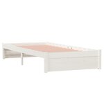 vidaXL Cadre de lit sans matelas blanc bois massif 90x200 cm