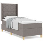 vidaXL Lit à ressorts avec matelas taupe 80x200 cm en tissu