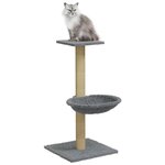 vidaXL Arbre à chat avec griffoir en sisal Gris clair 74 cm