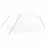 vidaXL Serre avec cadre en acier Blanc 12 m² 4x3x2 m