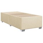 vidaXL Sommier à lattes de lit avec matelas Crème 100x200 cm Tissu