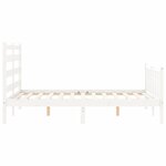 vidaXL Cadre de lit sans matelas blanc 140x200 cm bois de pin massif
