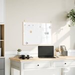 vidaXL Tableau blanc magnétique avec cadre en pin massif 80 x 55 cm