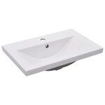 vidaXL Lavabo encastré 61 x 39 5 x 18 5 cm Céramique Blanc
