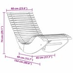vidaXL Chaises longues berçantes 2 Pièces Marron 154 x 60 x 74 cm