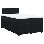 vidaXL Sommier à lattes de lit avec matelas noir 120x190 cm velours