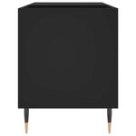 vidaXL Armoire à disques noir 85x38x48 cm bois d'ingénierie