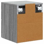 vidaXL Cabinet de chevet mural Sonoma gris 33 x 34 5 x 40 cm