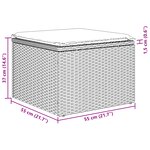 vidaXL Ensemble de canapé de jardin 6 pièces avec coussins en poly rattan noir