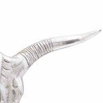 vidaXL Crâne de taureau Argenté 49 x 10 x 36 cm Aluminium