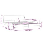 vidaXL Cadre de lit Dover bleu 200x200 cm velours
