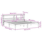 vidaXL Cadre de lit sans matelas 180x200 cm bois massif de pin