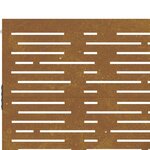 vidaXL Portail de jardin 105x180 cm acier corten conception de carré
