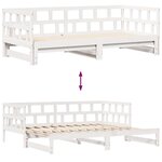 vidaXL Lit de jour avec gigogne et tiroirs sans matelas blanc 90x200cm
