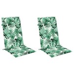 vidaXL Coussins de chaise à dossier haut lot de 2 modèle de feuille