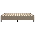 vidaXL Cadre de lit sans matelas taupe 140x190 cm tissu