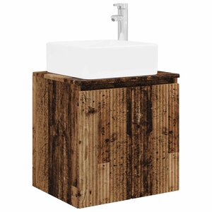vidaXL Vanité de lavabo mural Bois ancien 53 x 35 x 63 cm
