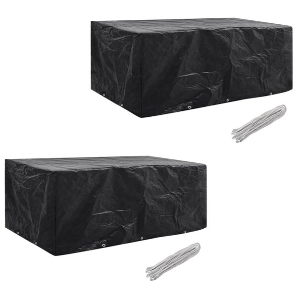 vidaXL Housses de salon de jardin 2 Pièces Rotin 10 œillets 229 x 113 cm