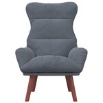 vidaXL fauteuil Gris foncé 69 x 74 x 93 cm Velours
