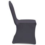 vidaXL Housse de chaise extensible 4 Pièces Anthracite