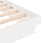 vidaXL Cadre de lit Blanc Bois massif 90x200 cm