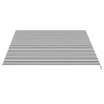 vidaXL Tissu de remplacement pour auvent Anthracite et blanc 4 5x3 5 m