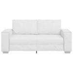 vidaXL Canapé Loveseat 140 cm avec coussin Blanc Faux cuir