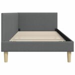 vidaXL Cadre de lit d'angle Gris foncé 100 cm x 200 cm
