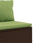 vidaXL Salon de jardin et coussins 11 Pièces marron résine tressée