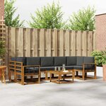 vidaXL Ensemble de canapés d'extérieur 8 Pièces Naturel et Anthracite