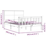 vidaXL Cadre de lit sans matelas 140x190 cm bois de pin massif