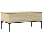 vidaXL Table basse chêne sonoma 100x50x45cm bois d'ingénierie et métal