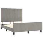 vidaXL Cadre de lit sans matelas gris clair 140x190 cm velours