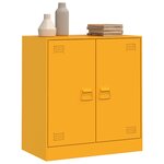 vidaXL Buffet jaune moutarde 67x39x73 cm acier