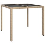 vidaXL Ensemble à manger de jardin avec coussins 5Pièces Beige poly rotin