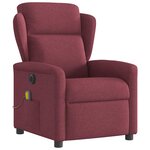 vidaXL Fauteuil de massage inclinable électrique Rouge bordeaux Tissu