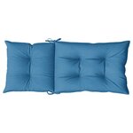 vidaXL Coussins de chaise à dossier haut lot de 6 bleu mélangé tissu
