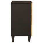 vidaXL Table de chevet avec tiroir Noir et or 50 x 33 x 60 cm
